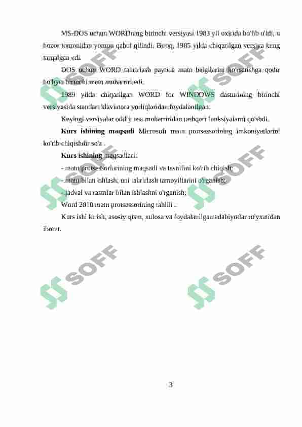 Matnlarni formatlash va taxrirlash 3