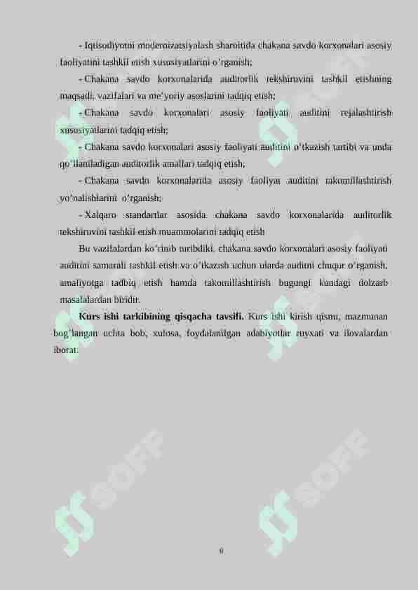 CHAKANA SAVDO KORXONALARIDA ASOSIY FAOLIYAT AUDITINING XUSUSIYATLARI 7