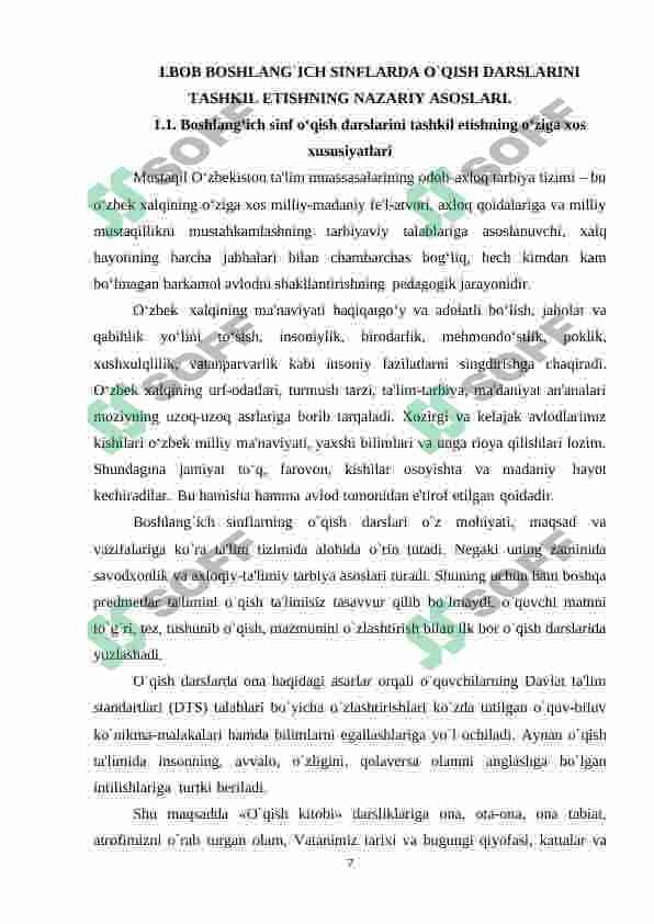O'qish savodxonligi darslarida qayta hikoyalash turlaridan foydalanish 7