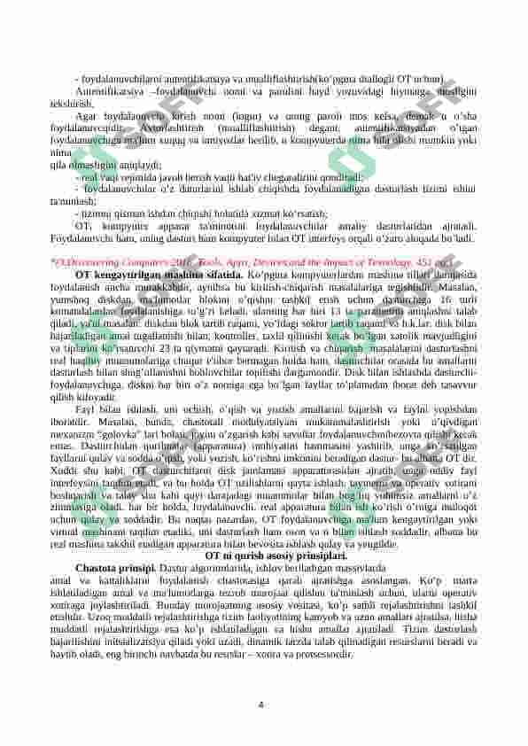 Zamonaviy kompyuterlarning dasturiy ta'minoti 4