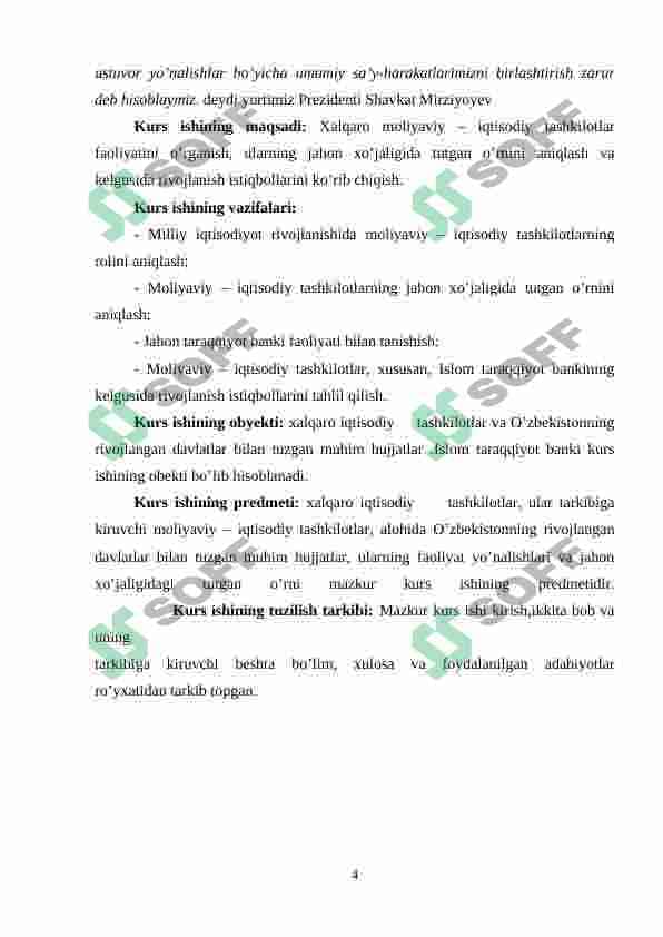 Xalqaro iqtisodiy tashkilotlar va ularning vazifalari 4