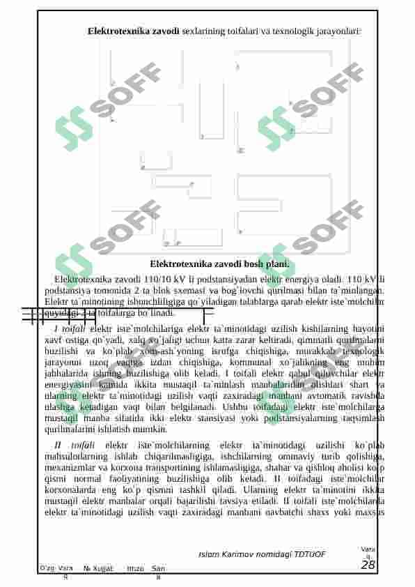 Konchilik va sanoat korxonalarining elektr ta'minoti tizimini loyihalash 5