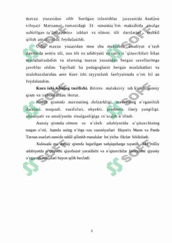 Olmon va o'zbek adabiyotida o'qituvchi obrazining talqin etilish xususiyati 8