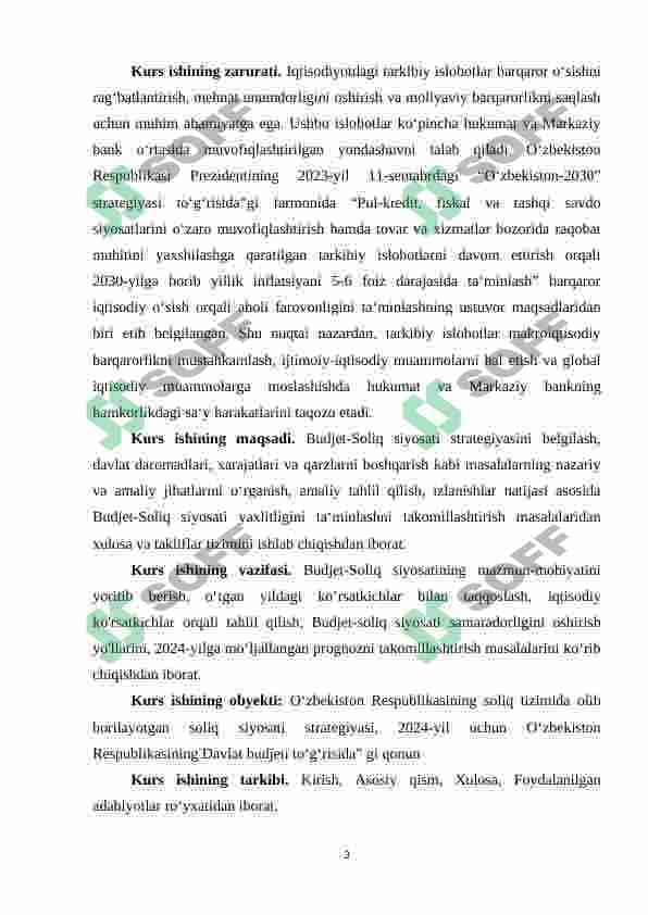 Budjet-soliq siyosati barqarorligini ta'minlash yo'nalishlari 4