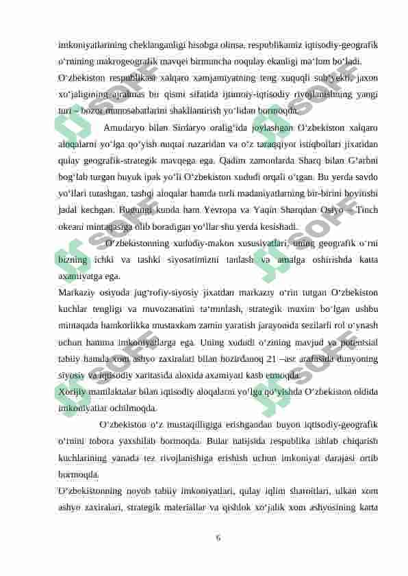O'zbekistonning jahon bozoriga kirib borish muammolari 7