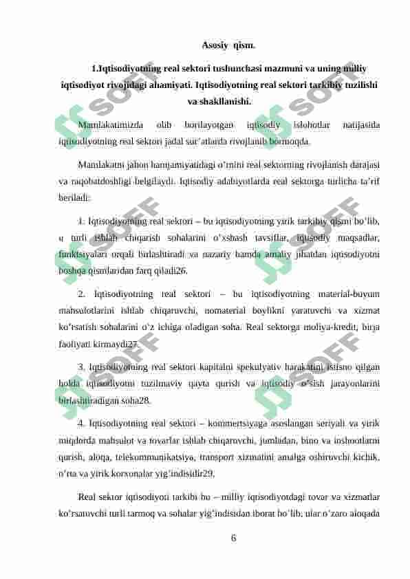 Iqtisodiyotning real sektoriga investitsiyalar jalb etish yo'llari 6