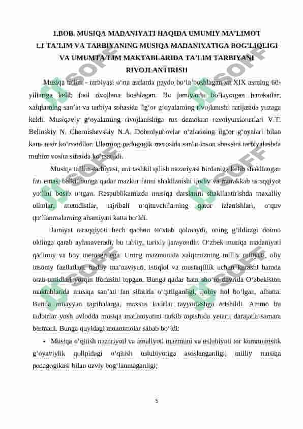 MUSIQA MADANIYATI, MUSIQIY TA’LIMNING MOHIYATI, ASOSIY TUSHUNCHALAR. 5