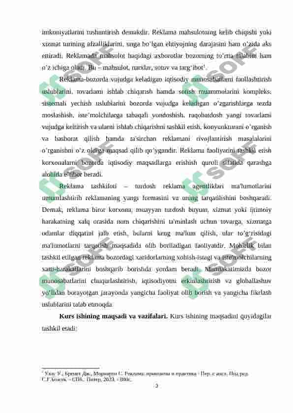 Reklama agentliklari va tashkilotlarining faoliyati tushunchasi va uni tashkil etishda chet el tajribasidan foydalanish 3