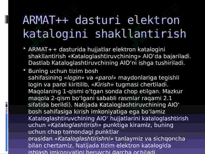 ARMAT++ dasturi 2