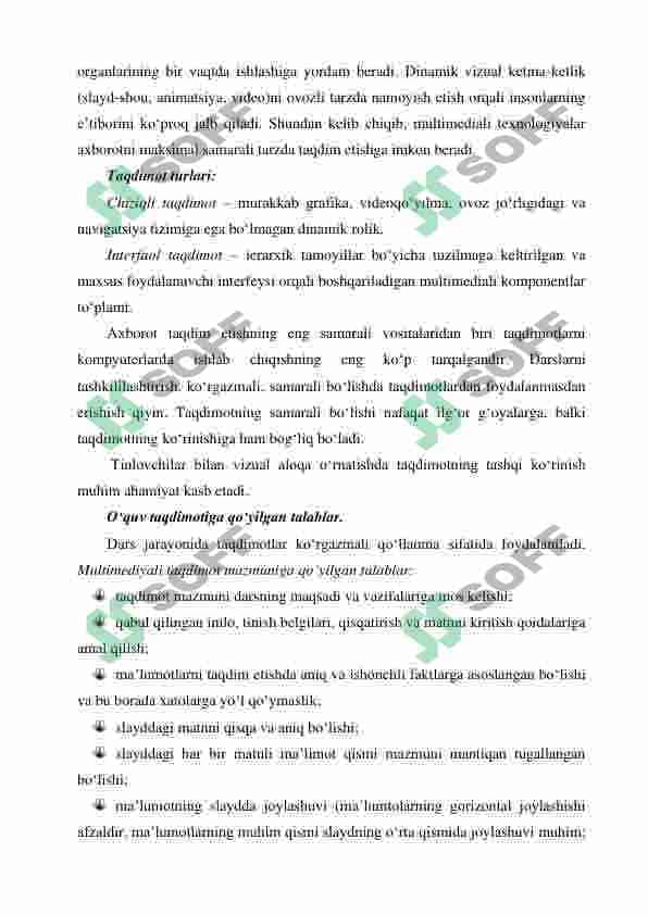 taqdimotlarni ishlab chiqishning intrumental vositalari 2
