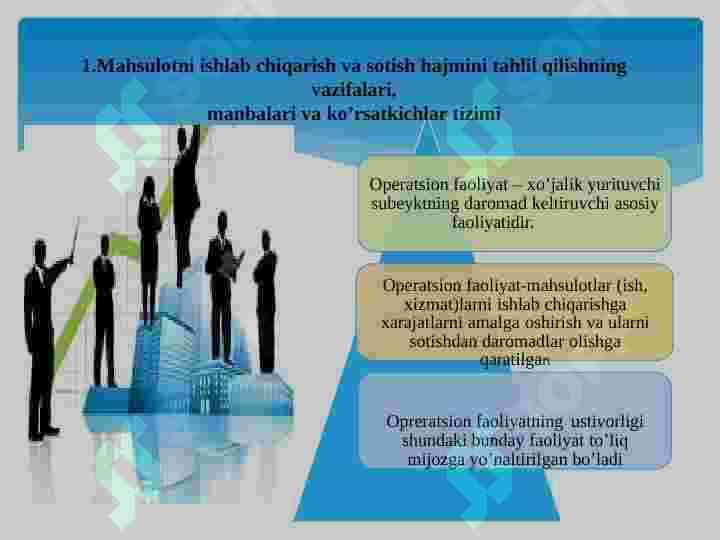 Xo'jalik yurutuvchi subyektlarning mahsulat ishlab chiqarish va sotish hajmini tahlili 2 2