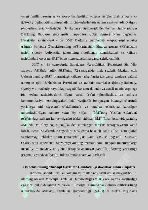 O'zbekiston va jahon hamjamiyati 7