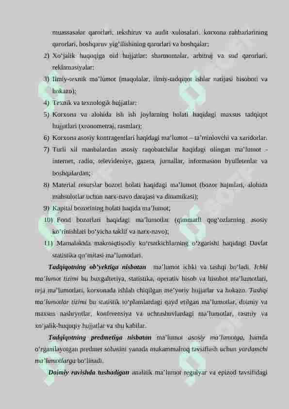 Korxonalarda ishlab chiqarish faolitini ifodalovchi ko‘rsatkichlarni tahlil qilish usullari 8