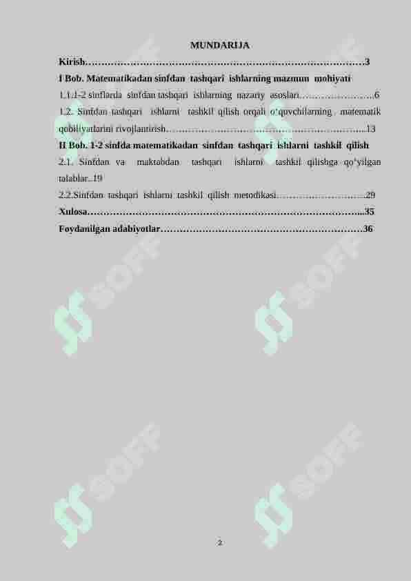 1-2- sinflarda sinfdan tashqari ishlarni tashkil qilish orqali o‘quvchilarning  matеmatik qobilyatlari rivojlantirish 2