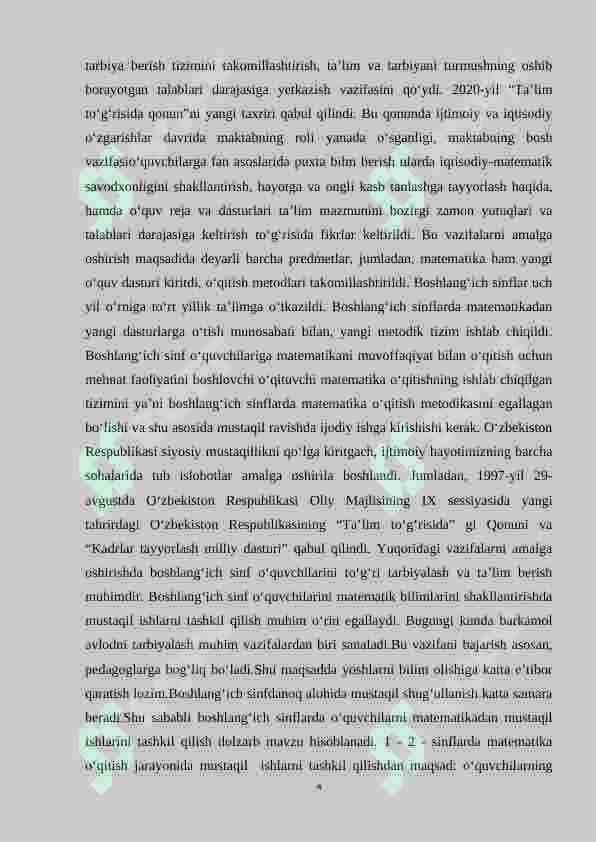 1-2- sinflarda sinfdan tashqari ishlarni tashkil qilish orqali o‘quvchilarning  matеmatik qobilyatlari rivojlantirish 4