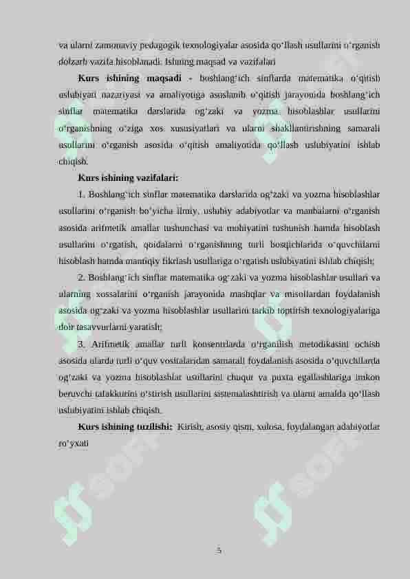 Og‘zaki matematik mashqlardan foydalanib 1-2- sinf o‘quvchilarini o‘quv faolligini rivojlantirish. 5