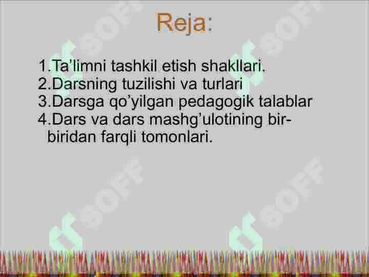 Ta'limni tashkil etish shakllari va turlari 2