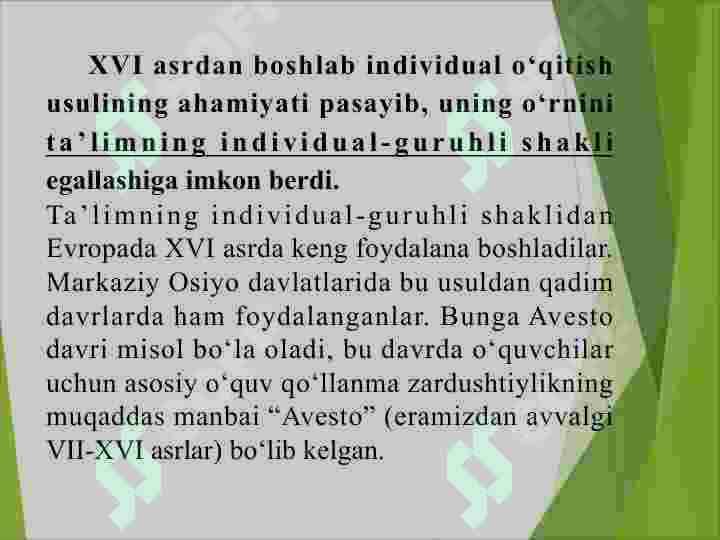 Ta'limni tashkil etish shakllari va turlari 5