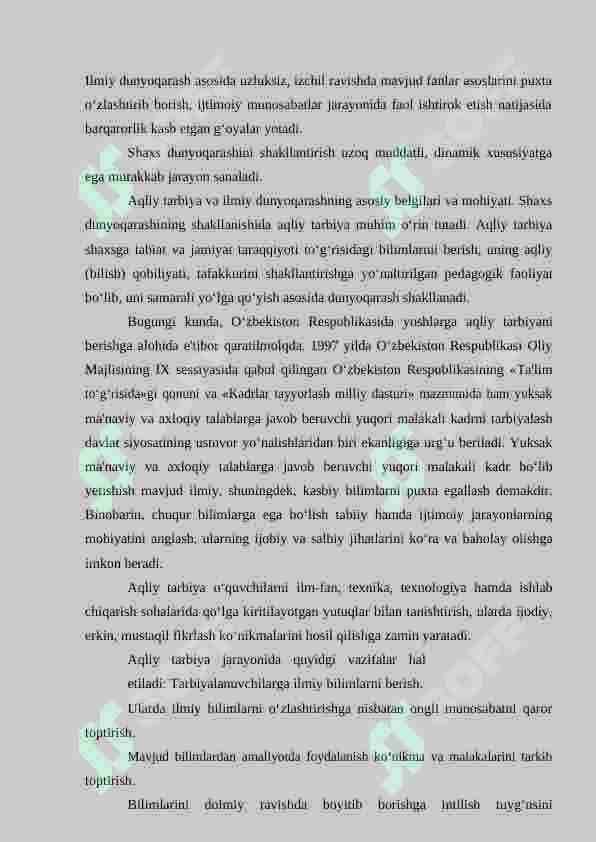 Ta'lim-tarbiya jarayonida mustaqil fikrlash va ilmiy dunyoqarashni shakllantirish 3