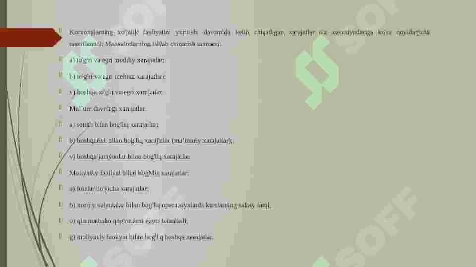 Kichik biznes va tadbirkorlik subyektlarining moliyaviy faoliyati tahlili. 6