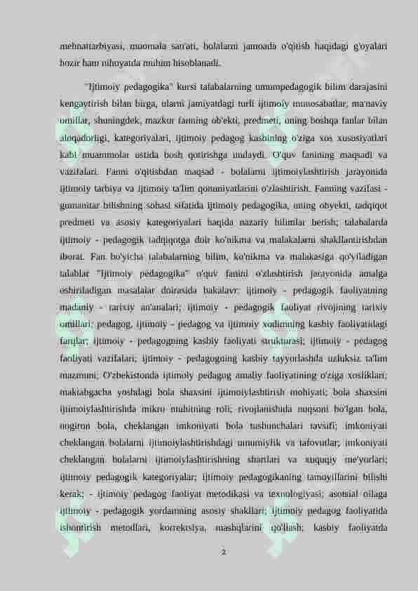 Ijtimoiy pedagogikani va ijtimoiy pedagogik faoliyat rivojining metodologik asoslari 2