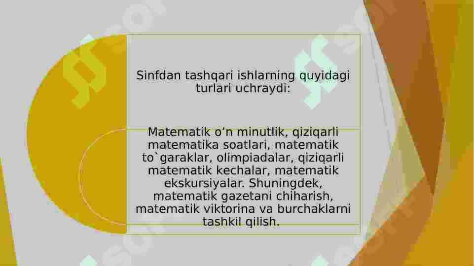 Sinfdan tashqari ishlarni tashkil etish 4