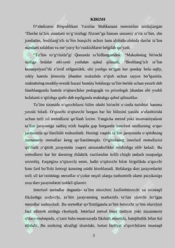 Boshlang‘ich sinf matematika darslarida interfoal metodlardan foydalanish 3