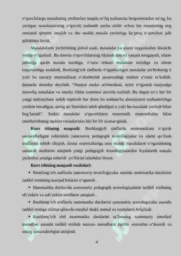 Boshlang‘ich sinf o‘quvchilariga tarkibli masalalarni yechishga o‘rgarish 4
