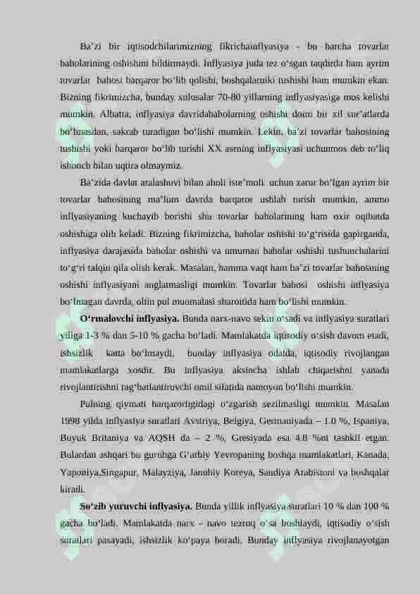INFLYASIYA VA UNGA QARSHI KURASHISH YO‘LLARI 4