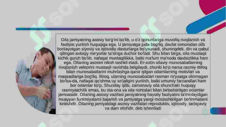 Oila va uning asosiy funksiyasi 2