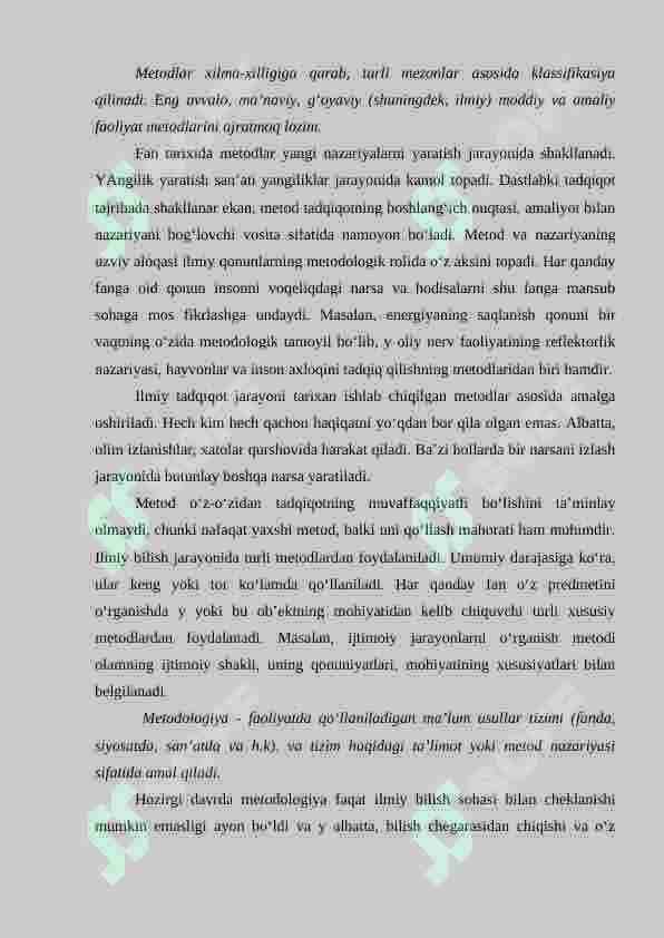 Ilmiy maktablar, metod, metodologiya, metodika 4