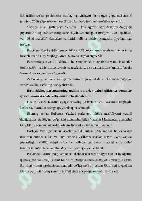 Yangilanayotgan O'zbekiston: milliy tiklanishdan - milliy yuksalish sari 6