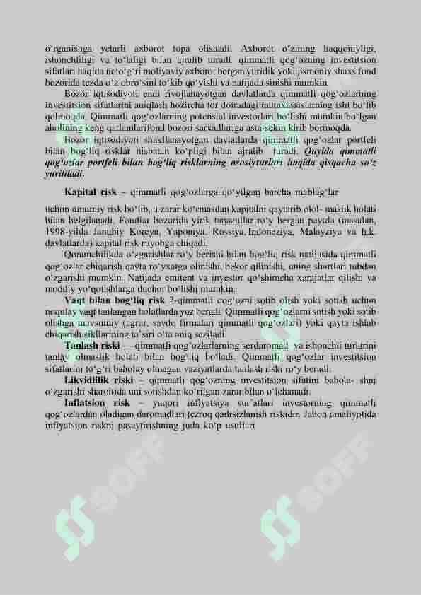 Xo'jalik yurutuvchi subyektlarning qimmatli qog'ozlar bozoridagi faolyati tahlili 4