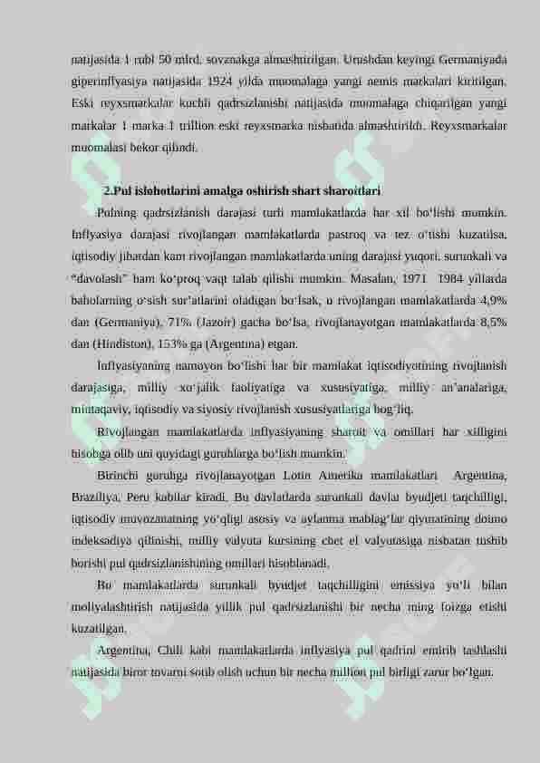 Pul islohotlari 8