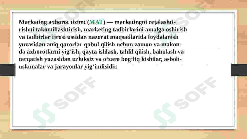 MARKETING TADQIQOTLARINING ANALITIK HISOBOTI 2