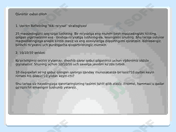 Shaxsiy biznes ma’lumotnomani tayyorlash va tahlil qilish. Axborot agentligiga tavsiya berish. 3