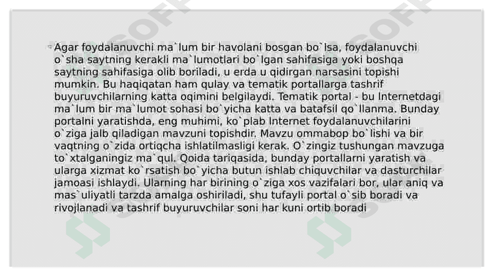 Mavzuli portal  haqida  ma'lumot . Mavzuli portal  yaratish 3