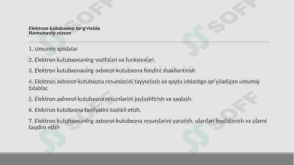 Avtomatlashtirilgan kutubxona bo’yicha normativ-me’yoriy xujjatlar 2