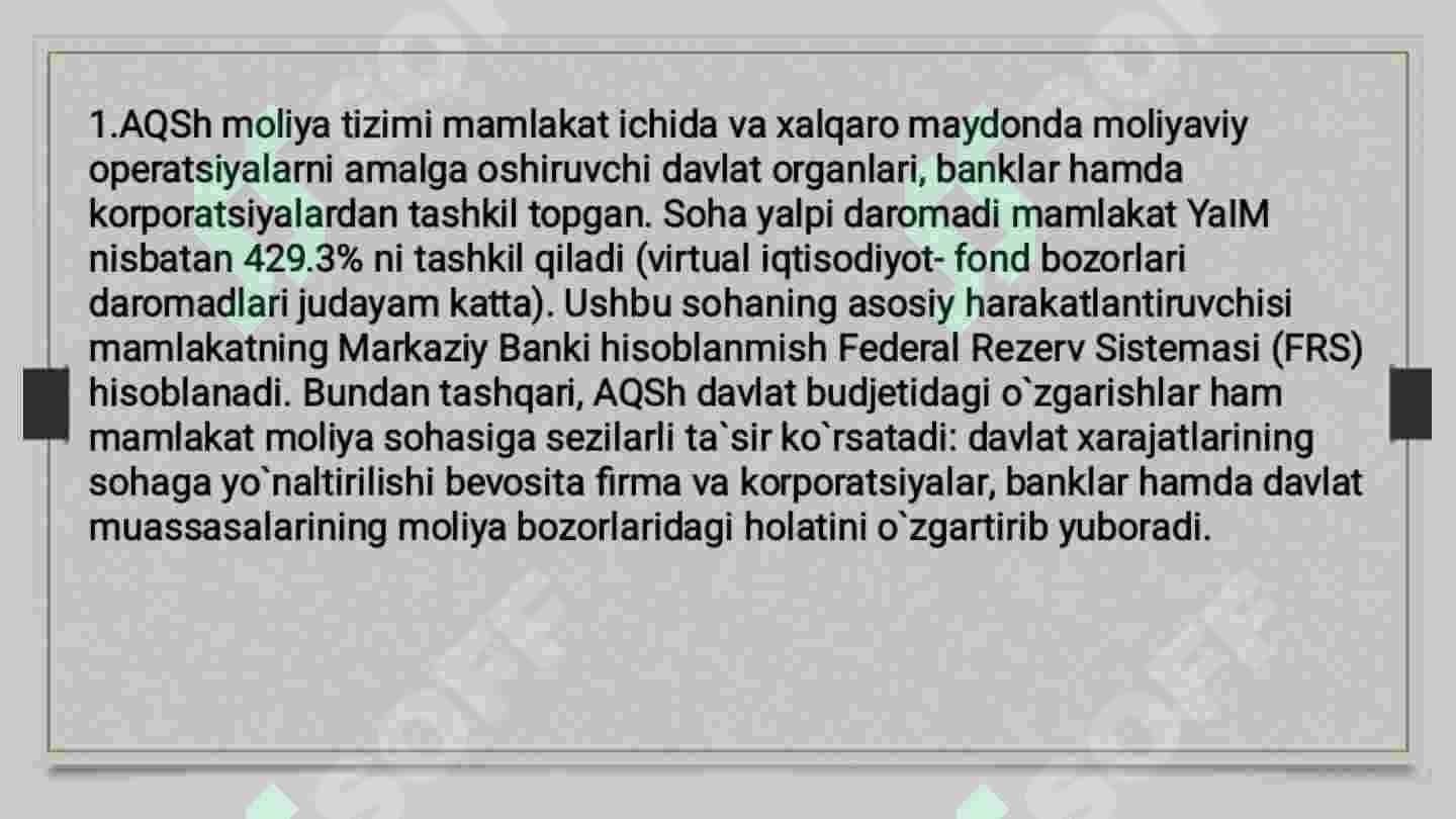 Aqsh bank tizimi 3