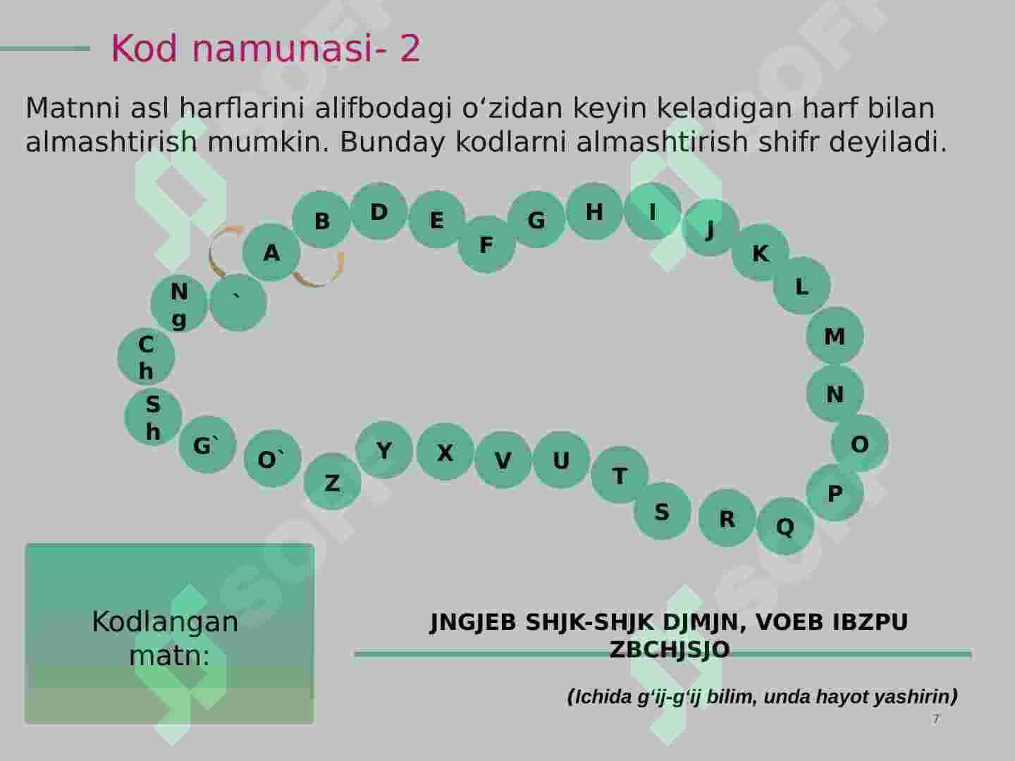 AXBOROTNI KODLASH 7