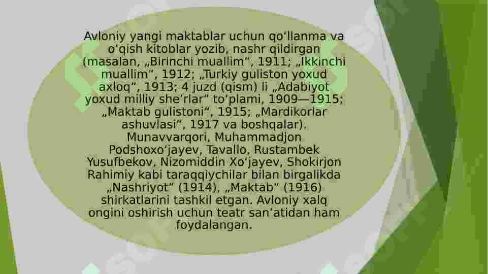 Abdulla Avloniyning pedogogik qarashlari, yangi usul maktablarini tashkil etishdagi ma’rifatparvarlik xizmatlari 4