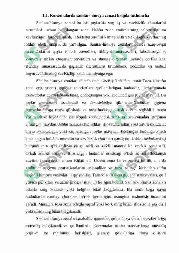 Korxonalarda sanitar-himoya zonasini rejalashtirish 6
