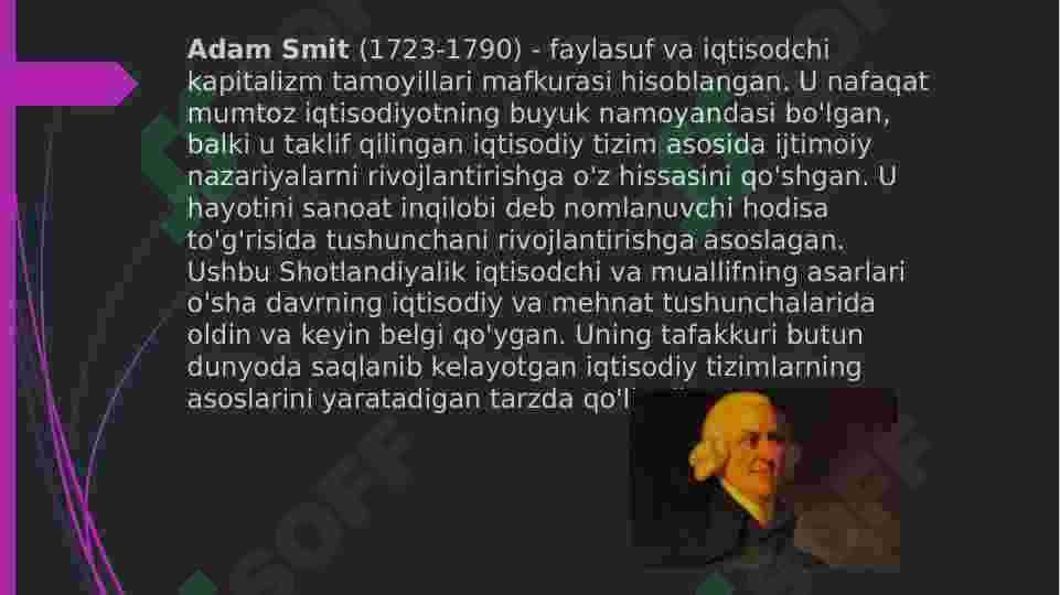 Adam smit hayoti va ijodi 2