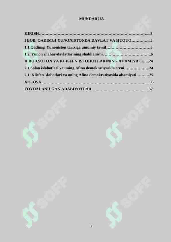 QADIMGI YUNONISTONDA DAVLAT VA HUQUQ