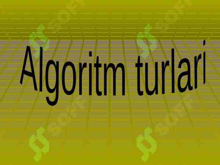 Algoritm turlari