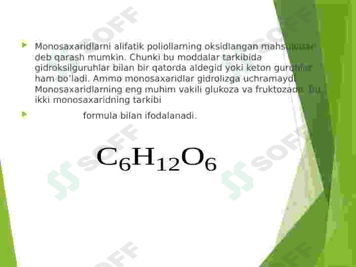 Monosaxaridlar . Disaxaridlar. Uglevodlar 5