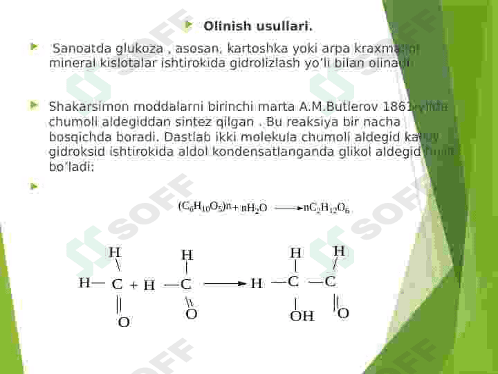 Monosaxaridlar . Disaxaridlar. Uglevodlar 7