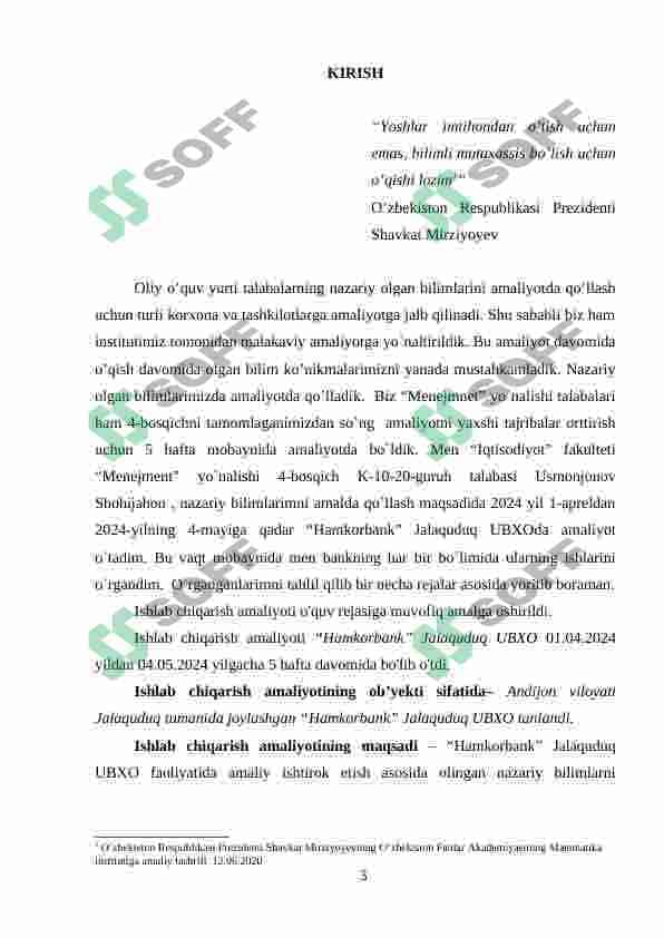 Bitiruv oldi malakaviy amaliyot hisoboti Hamkorbank 3