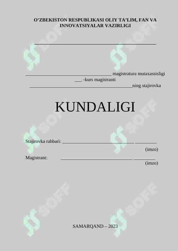 Amaliyot kundaligi