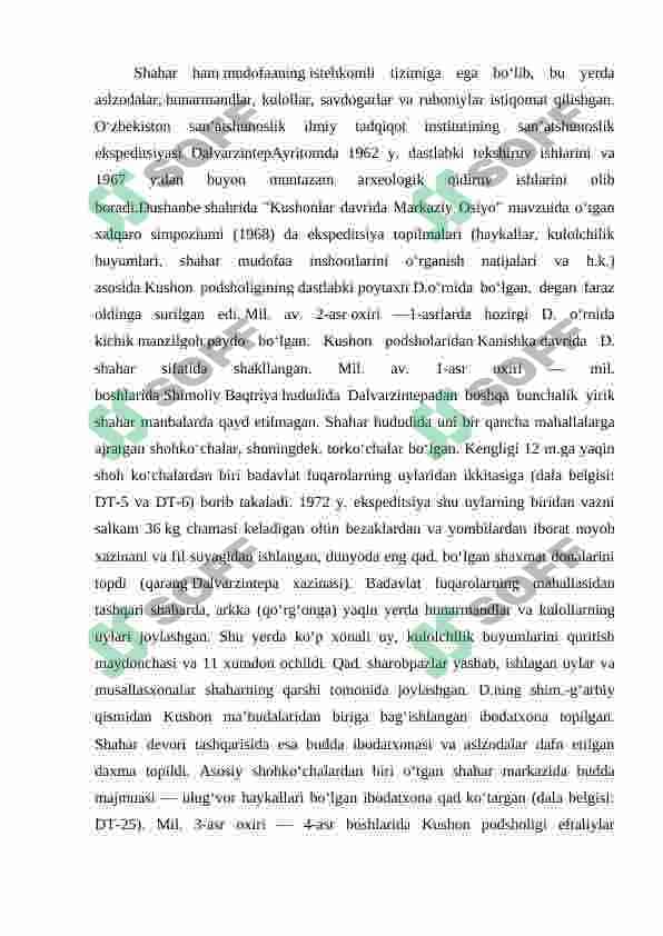 Kushonlar davlati madanyati o’choqlari 4